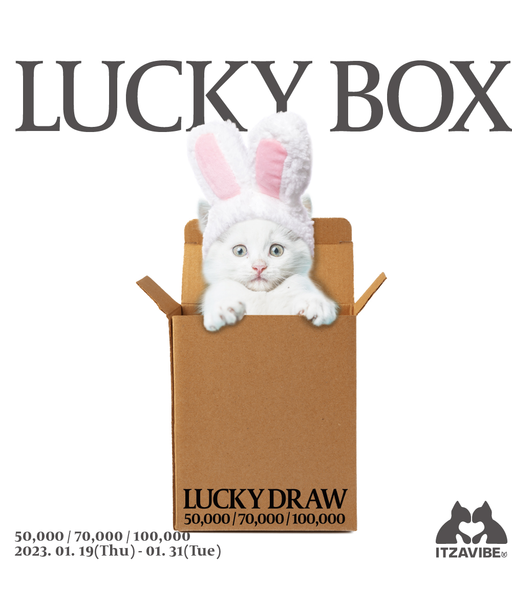 ITZAVIBE LUCKY BOX (100,000),고양이,고양이 반팔, 고양이 후드,잇자바이브